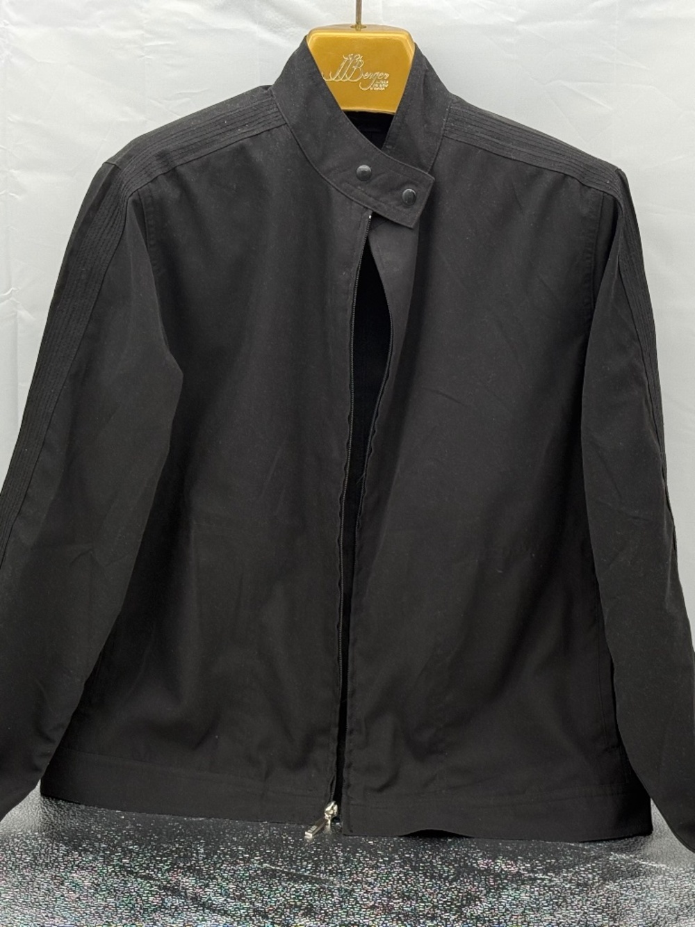 New York Jeans & Company Black Zippered Jacket - Size Small